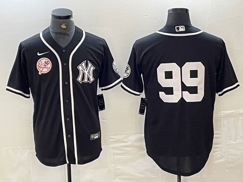 Men New York Yankees 99 Judge Black Second generation joint name Nike 2024 MLB Jersey style 6